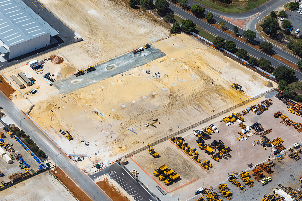 WesTrac Heavy Maintenance Facility, Hitchcock Place Perth Airport South, Western Australia, Design & Construct Project, Capstone Construction, Industrial Warehouse, Office, Carpark Development, Westrac Heavy Maintenance Page