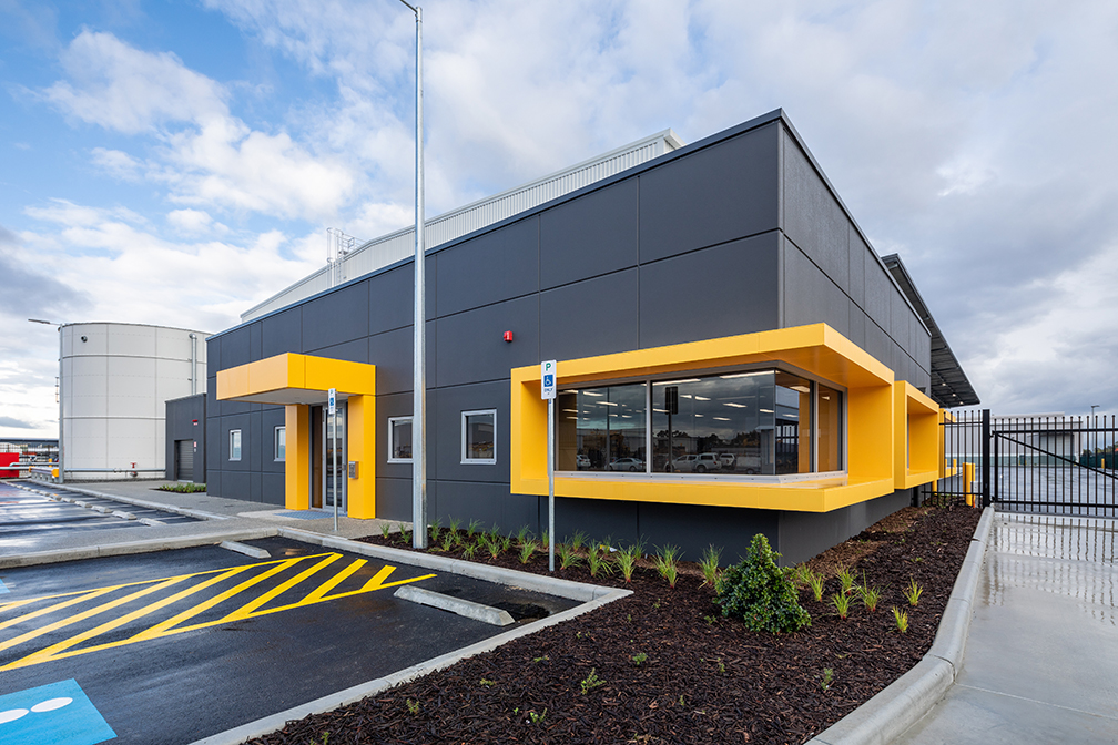 WesTrac Logistics Facility, Hitchcock Place, Perth Airport South, Western Australia, Design & Construct Project, Capstone Construction, Industrial Warehouse, Office, Carpark, Development, Westrac Logistics Page