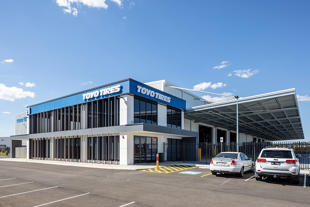Toyo Tires, Casino Industrial Estate, Welshpool, Perth, Western Australia, Design & Construct Project, Capstone Construction, Warehouse, Office, Loading Dock, Carpark, External Hardstands, Storage, Facility, Toyo Tires Page