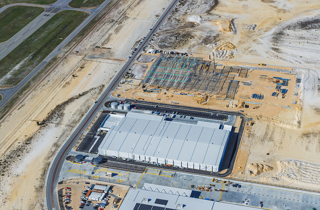 Marley Spoon Refrigeration Warehouse Facility, 517A Centurion Place, Jandakot, Perth, Western Australia, Design & Construct Project, Capstone Construction, Warehouse, Office, Loading Dock, Carpark Ecologically Sustainable Development, 4-star NABERS rating, Development, Aerial, Marley Spoon Page