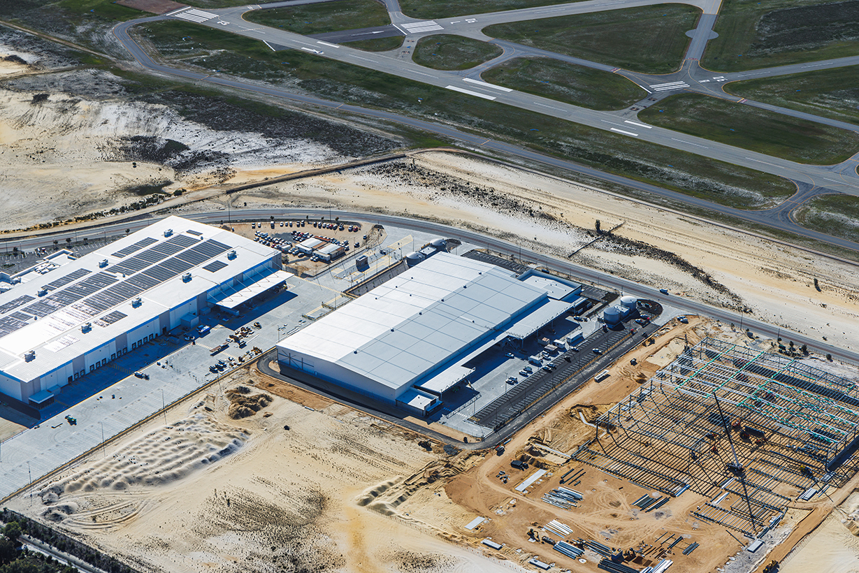 Marley Spoon Refrigeration Warehouse Facility, 517A Centurion Place, Jandakot, Perth, Western Australia, Design & Construct Project, Capstone Construction, Warehouse, Office, Loading Dock, Carpark Ecologically Sustainable Development, 4-star NABERS rating, Development, Aerial, Marley Spoon Page