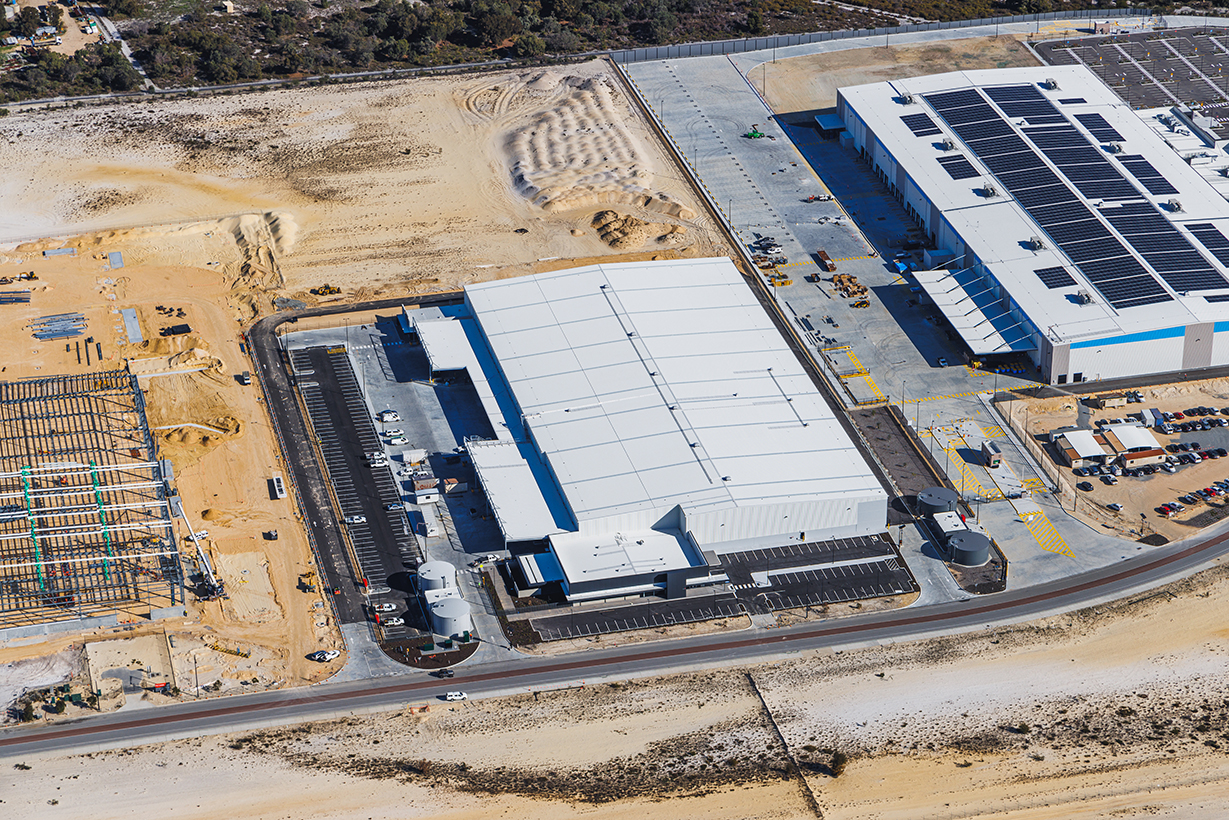 Marley Spoon Refrigeration Warehouse Facility, 517A Centurion Place, Jandakot, Perth, Western Australia, Design & Construct Project, Capstone Construction, Warehouse, Office, Loading Dock, Carpark Ecologically Sustainable Development, 4-star NABERS rating, Development, Aerial, Marley Spoon Page