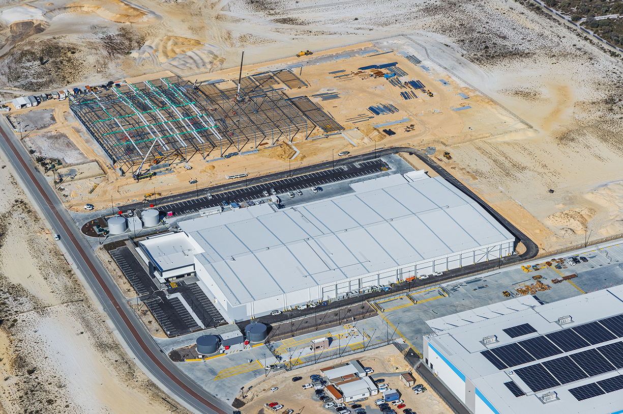 Marley Spoon Refrigeration Warehouse Facility, 517A Centurion Place, Jandakot, Perth, Western Australia, Design & Construct Project, Capstone Construction, Warehouse, Office, Loading Dock, Carpark Ecologically Sustainable Development, 4-star NABERS rating, Development, Aerial, Marley Spoon Page