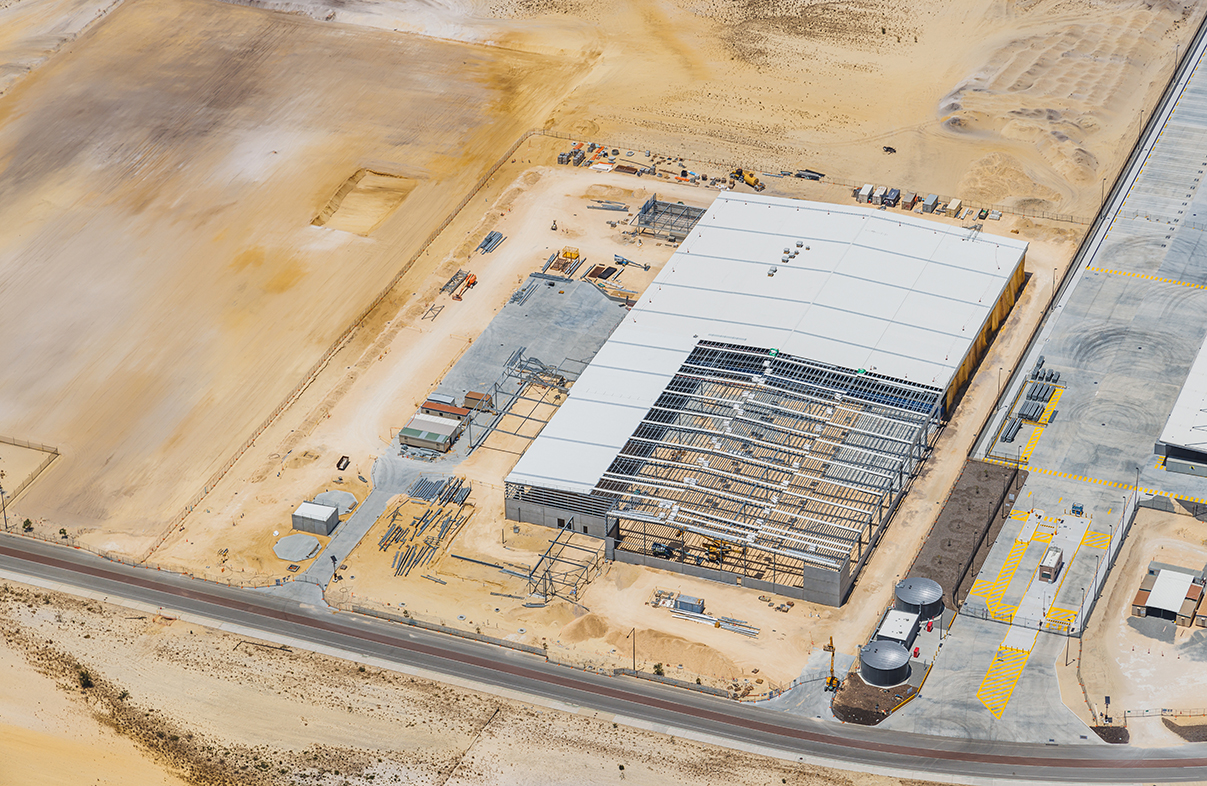 Marley Spoon Refrigeration Warehouse Facility, 517A Centurion Place, Jandakot, Perth, Western Australia, Design & Construct Project, Capstone Construction, Warehouse, Office, Loading Dock, Carpark Ecologically Sustainable Development, 4-star NABERS rating, Development, Aerial, Marley Spoon Page