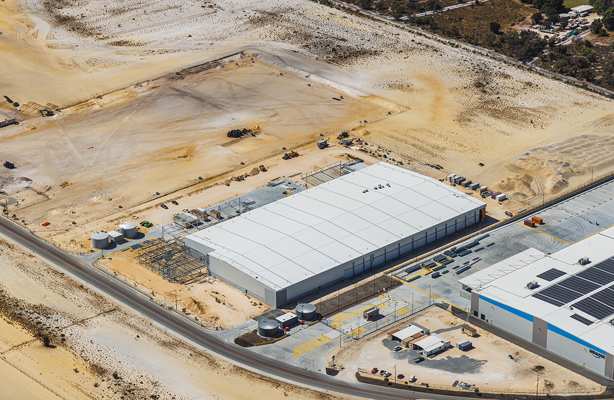 Marley Spoon Refrigeration Warehouse Facility, 517A Centurion Place, Jandakot, Perth, Western Australia, Design & Construct Project, Capstone Construction, Warehouse, Office, Loading Dock, Carpark Ecologically Sustainable Development, 4-star NABERS rating, Development, Aerial, Marley Spoon Page