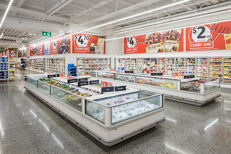 Coles Kwinana Shopping Centre, 4 Chisham Avenue &, Cnr Gilmore Ave, Kwinana Town Centre, Perth, Western Australia, Perkins TPD Retail Project, Construction, Freezer