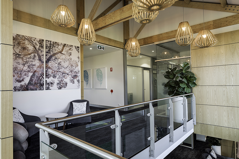 PLC Wellness Centre, Peppermint Grove, Perth, Western Australia, Perkins TPD Education Project, Holistic, Health, Fitness, Program, Services, Presbyterian Ladies College, Interior, Gymnasium, Landing, Lighting