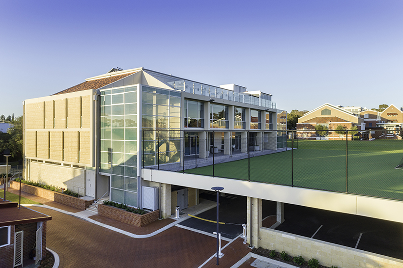PLC Wellness Centre, Peppermint Grove, Perth, Western Australia, Perkins TPD Education Project, Holistic, Health, Fitness, Program, Services, Presbyterian Ladies College, Interior, Gymnasium, Aerial