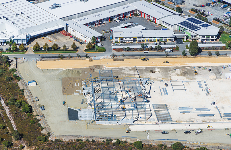 border express australia, industrial, warehouse, 17 tarlton crescent perth airport, western australia, d&c contract, logistics, project, development, supply chain, interior, office, Aerial