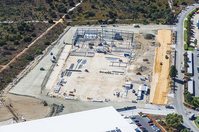 border express australia, industrial, warehouse, 17 tarlton crescent perth airport, western australia, d&c contract, logistics, project, development, supply chain, interior, office, Aerial