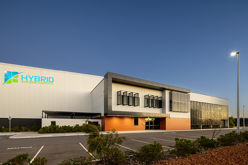 Hybrid Systems Workshop, Fawcett Crescent, Perth Airport, Western Australia, Design & Construct Project, Capstone Construction, Industrial Warehouse, Office, Loading Dock, Carpark, Development