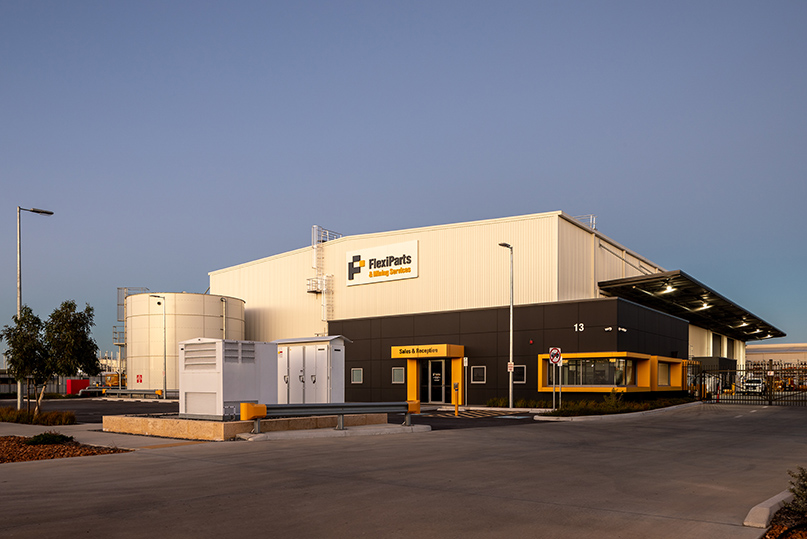 WesTrac Logistics Facility, Hitchcock Place, Perth Airport South, Western Australia, Design & Construct Project, Capstone Construction, Industrial Warehouse, Office, Carpark, Development, Exterior