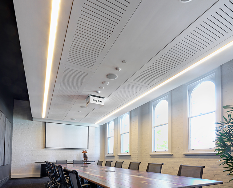 Primewest Management Offices, Centuria, 307 Murray Street, Perth, Western Australia, structural upgrade, services refit and fit-out of a heritage building on Murray Street for Centuria's new Head Office, boardroom, Perkins TPD