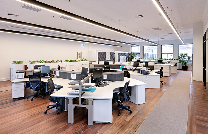 Primewest Management Offices, Centuria, 307 Murray Street, Perth, Western Australia, structural upgrade, services refit and fit-out of a heritage building on Murray Street for Centuria's new Head Office, open office plan, Perkins TPD
