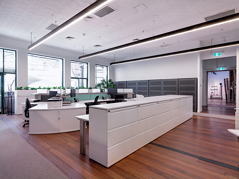 Primewest Management Offices, Centuria, 307 Murray Street, Perth, Western Australia, structural upgrade, services refit and fit-out of a heritage building on Murray Street for Centuria's new Head Office, open plan office, Perkins TPD